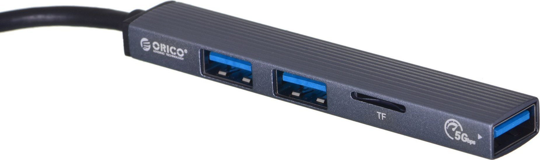 Hub-uri - HUB USB Orico 1x microSD + 3x USB-A 3.0 (AH-A12F-GY-BP)