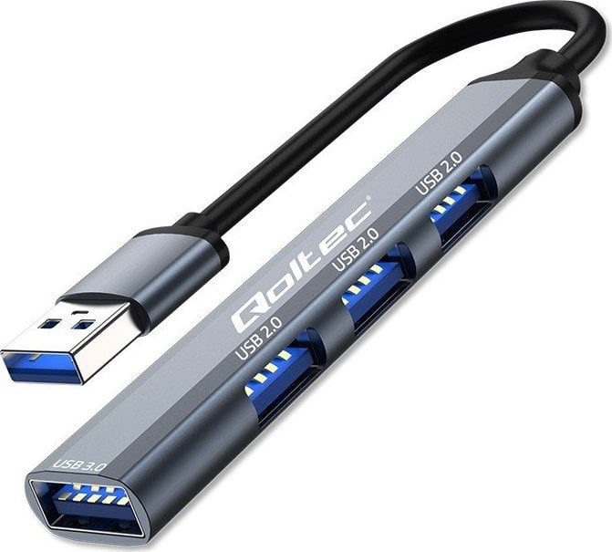 HUB USB Qoltec HUB adapter USB 3.0 4w1 | USB 3.0 | 3x USB 2.0