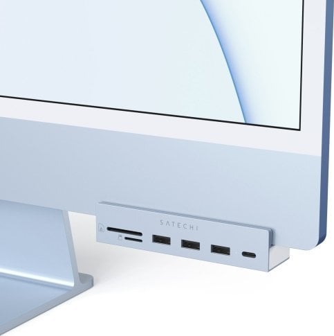 HUB USB Satechi SATECHI USB-C Clamp Hub Blue | iMac 24`