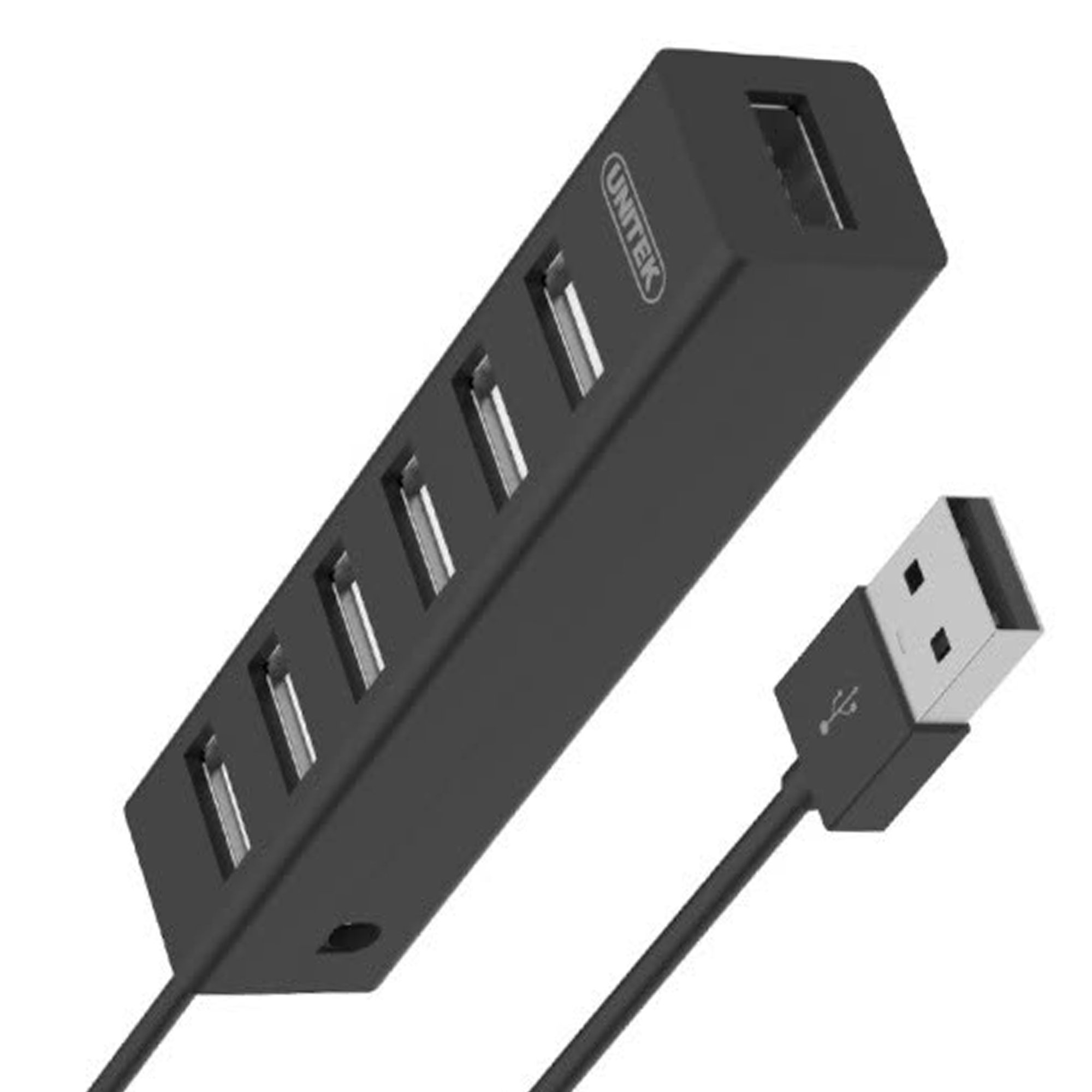 Hub-uri - Hub USB Unitek Y-2160, pasiv, 7 x USB 2.0, Plug & Play, Negru