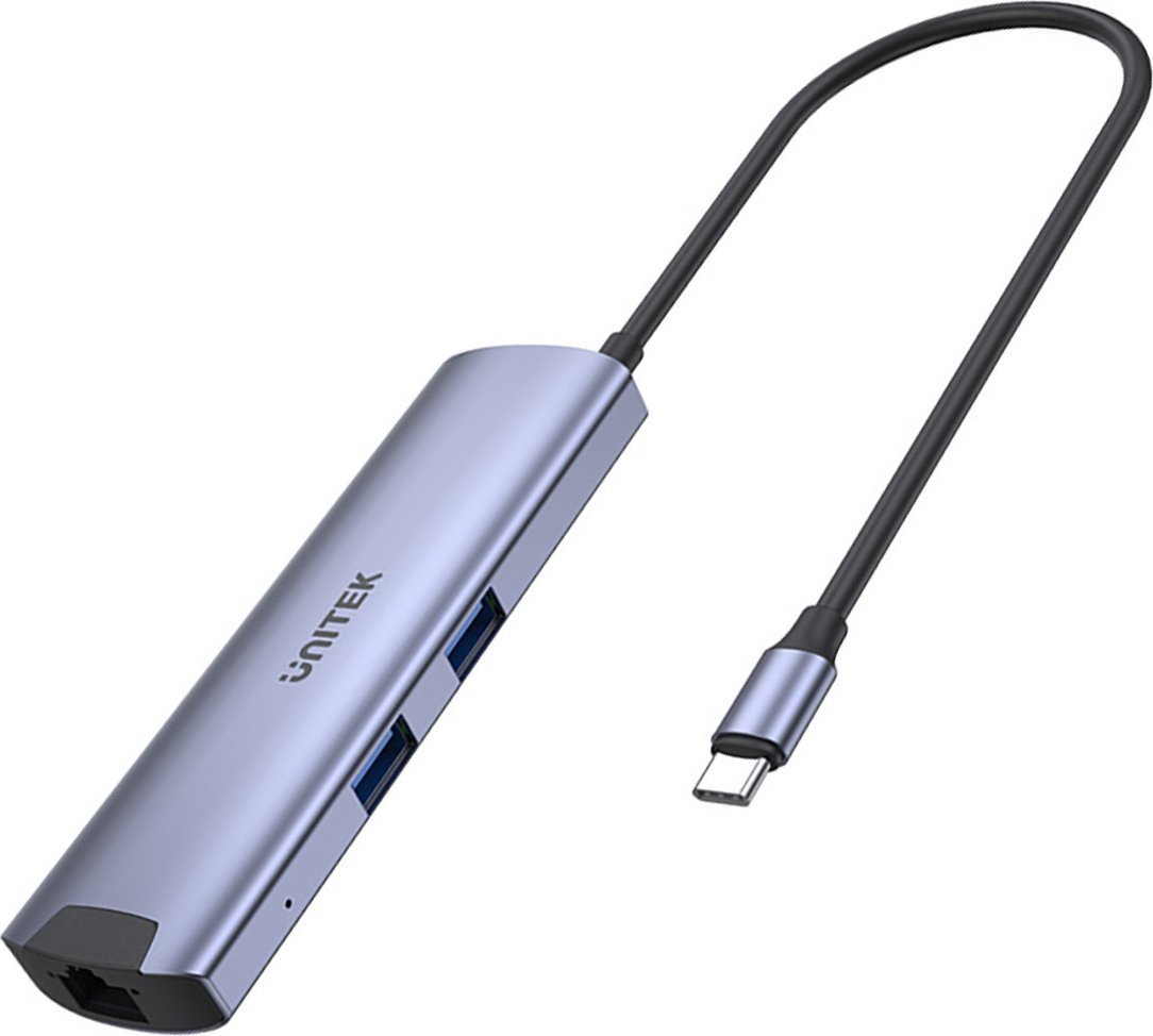 HUB USB Unitek Unitek Aktywny Hub USB-C 5Gbps, HDMI RJ-45 PD 100W