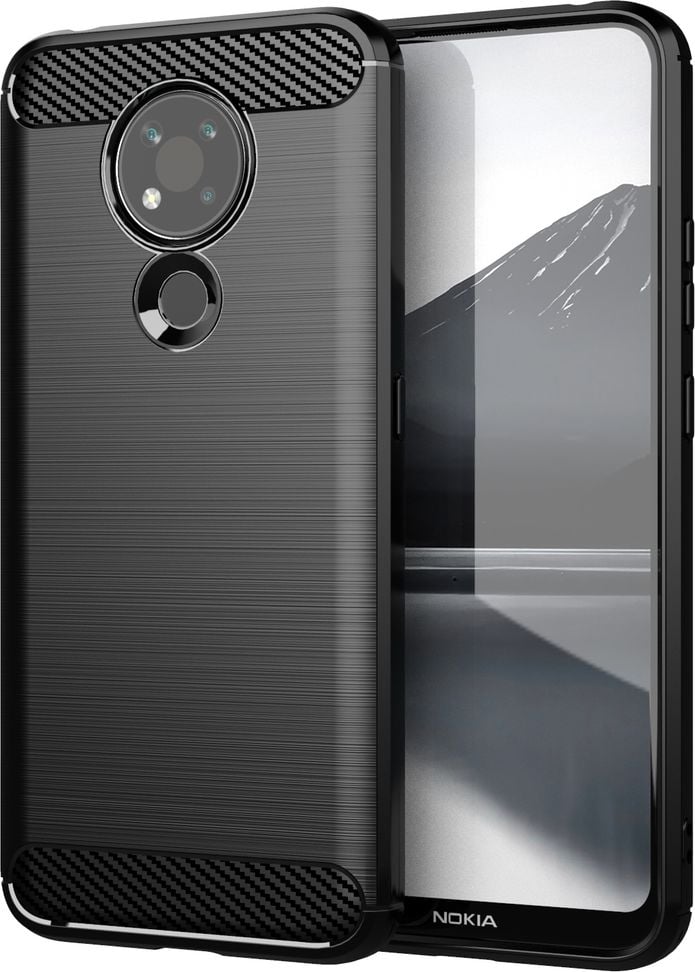 Hurtel Carbon Case elastyczne etui pokrowiec Nokia 3.4 czarny