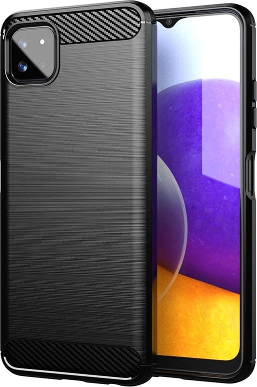 Hurtel Carbon Case elastyczne etui pokrowiec Samsung Galaxy A22 5G czarny