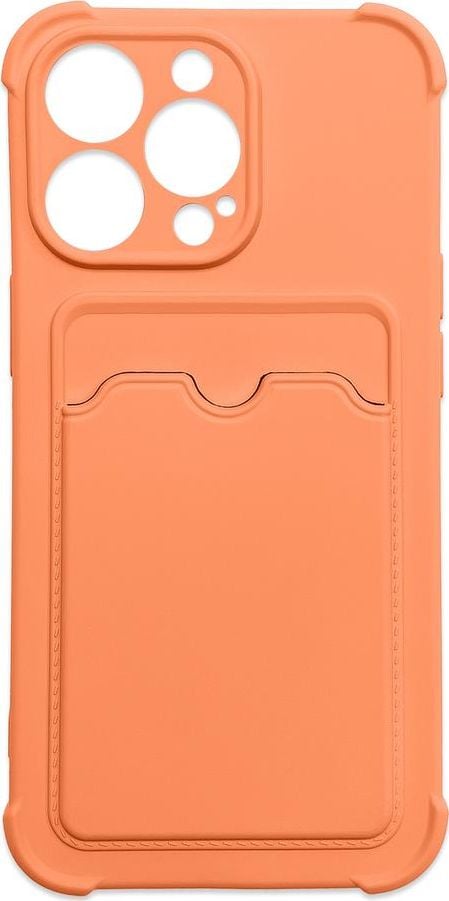 Hurtel Card Armor Case etui pokrowiec do iPhone 13 Pro portfel na kartę silikonowe pancerne etui Air Bag pomarańczowy