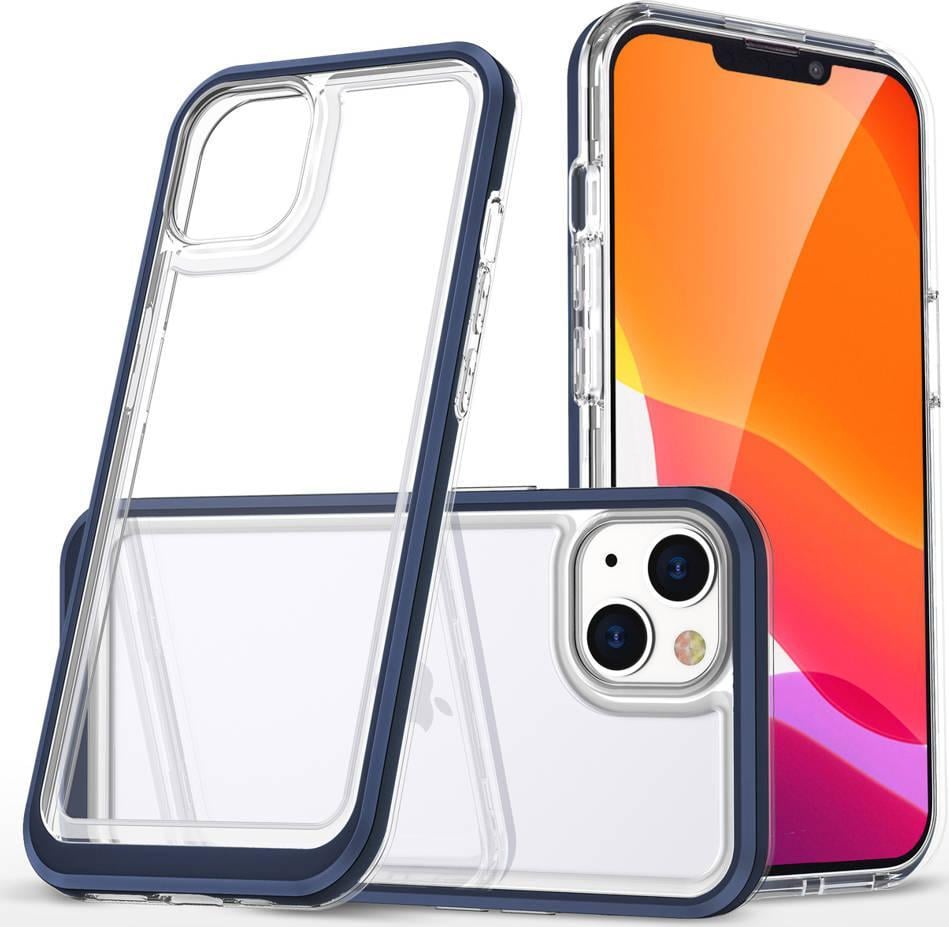 Hurtel Clear 3in1 etui do iPhone 13 żelowy pokrowiec z ramką niebieski