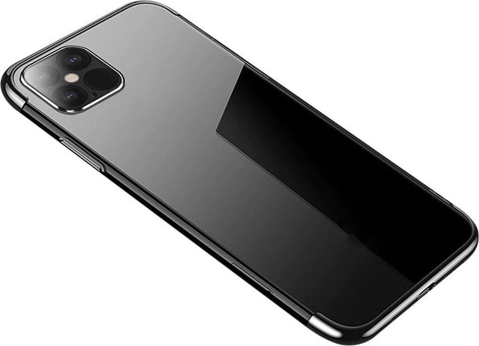 Hurtel Clear Color case żelowy pokrowiec etui z metaliczną ramką iPhone 13 mini czarny
