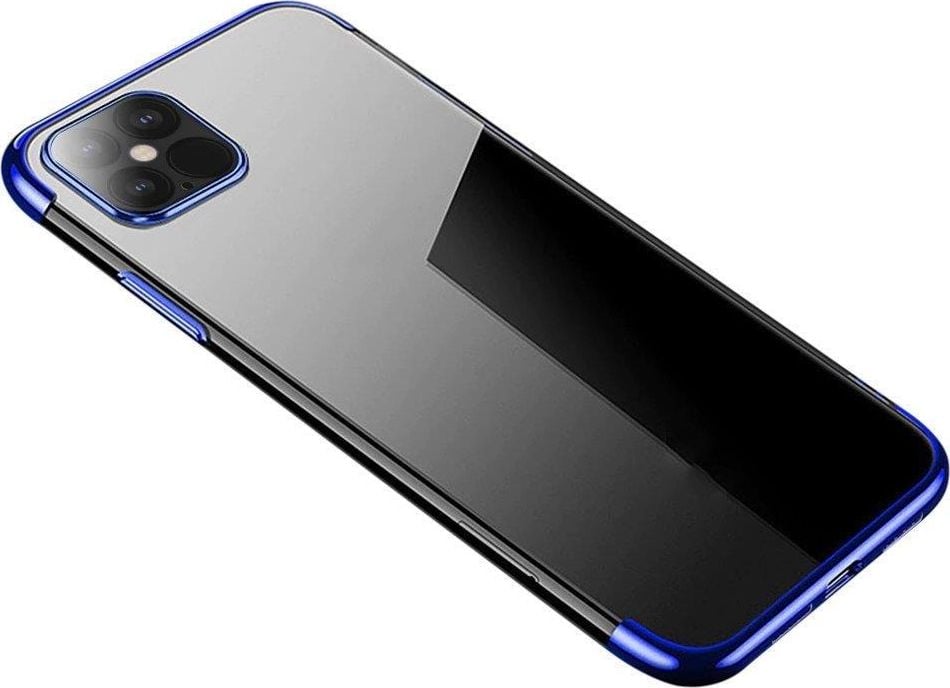 Hurtel Clear Color case żelowy pokrowiec etui z metaliczną ramką iPhone 13 mini niebieski