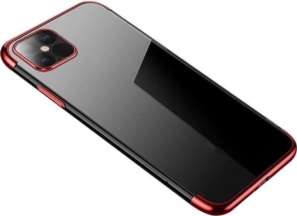 Hurtel Clear Color case żelowy pokrowiec etui z metaliczną ramką Samsung Galaxy A33 5G czerwony