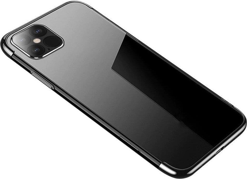 Hurtel Clear Color case żelowy pokrowiec etui z metaliczną ramką Samsung Galaxy S22+ (S22 Plus) czarny