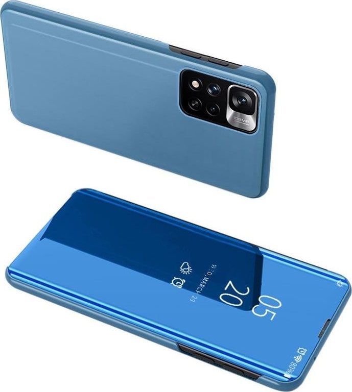 Hurtel Clear View Case futerał etui z klapką Xiaomi Redmi Note 11 Pro Global niebieski