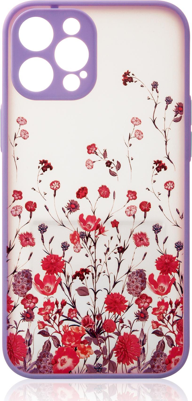 Hurtel Design Case etui do iPhone 13 Pro Max pokrowiec w kwiaty fioletowy