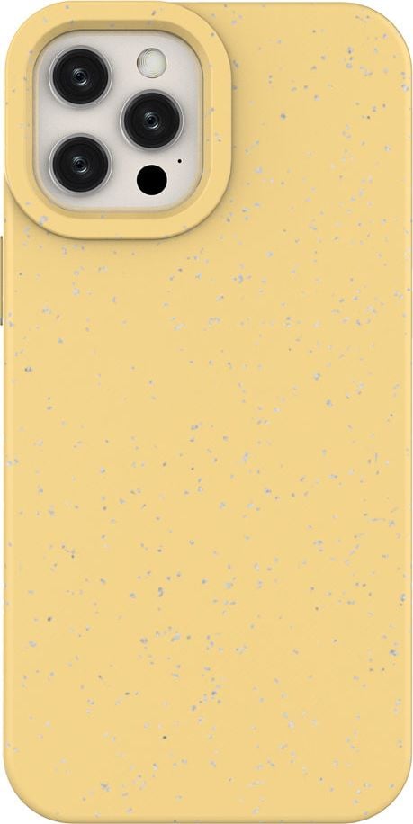 Hurtel Eco Case etui do iPhone 12 Pro silikonowy pokrowiec obudowa do telefonu żółty