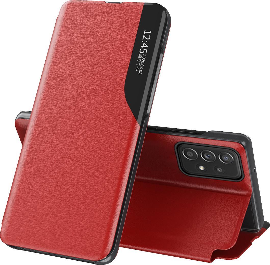 Hurtel Eco Leather View Case elegancki futerał etui z klapką i funkcją podstawki Samsung Galaxy A53 5G czerwony