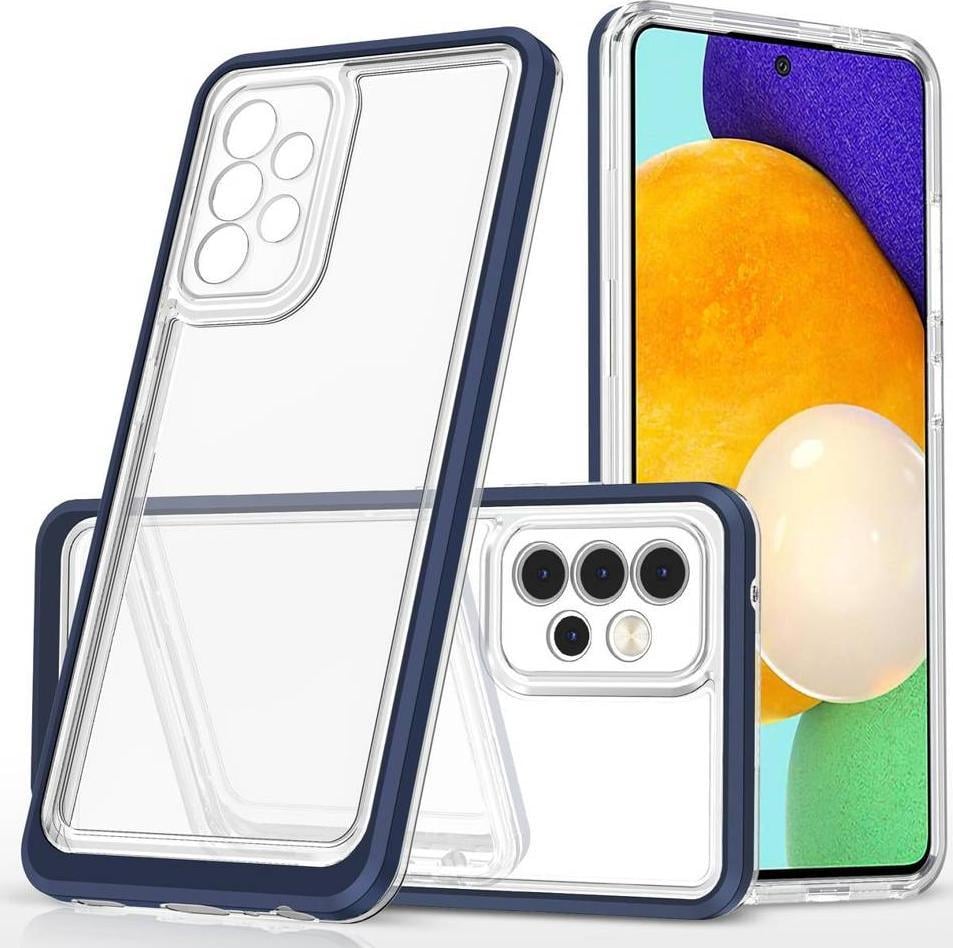 Hurtel Etui Clear 3in1 etui do Samsung Galaxy A13 5G żelowy pokrowiec z ramką niebieski