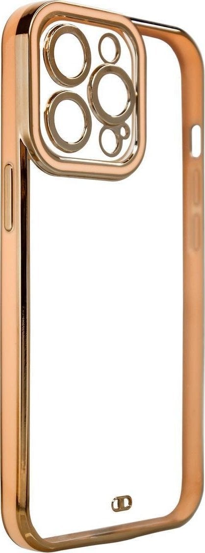 Hurtel Fashion Case etui do Samsung Galaxy A12 5G żelowy pokrowiec ze złotą ramką złoty