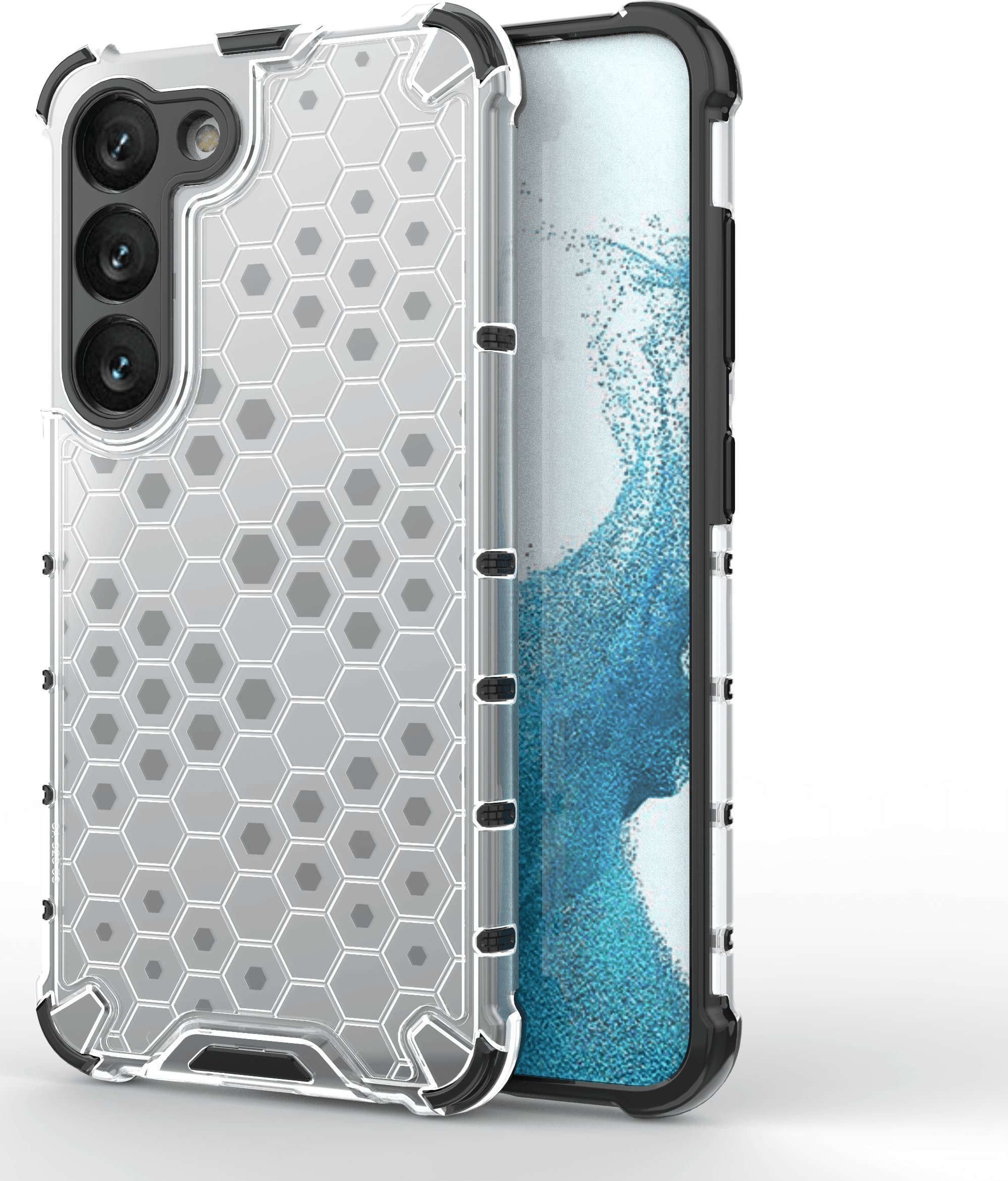 Hurtel Honeycomb etui do Samsung Galaxy S23 pancerny hybrydowy pokrowiec przezroczyste