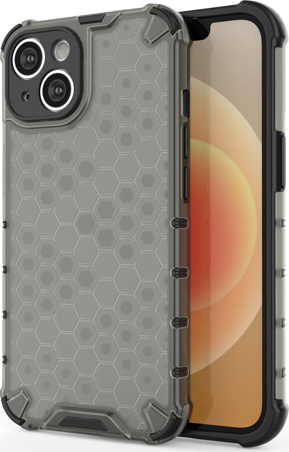 Hurtel Honeycomb etui iPhone 14 pancerny hybrydowy pokrowiec czarne