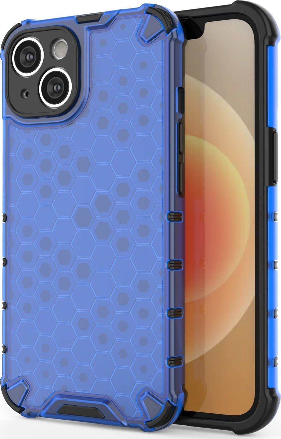 Hurtel Honeycomb etui iPhone 14 pancerny hybrydowy pokrowiec niebieskie