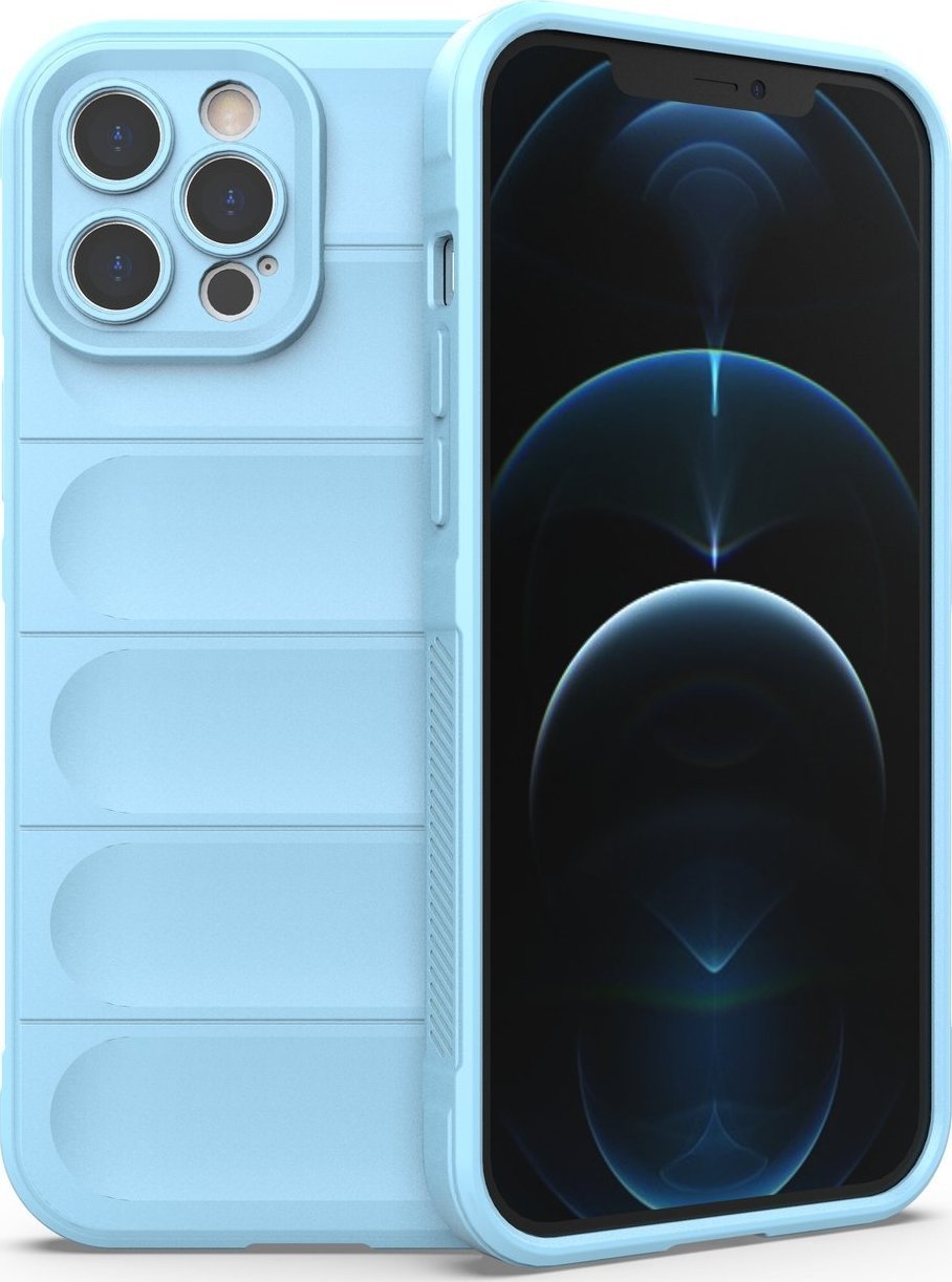Hurtel Magic Shield Case etui do iPhone 12 Pro Max elastyczny pancerny pokrowiec jasnoniebieski
