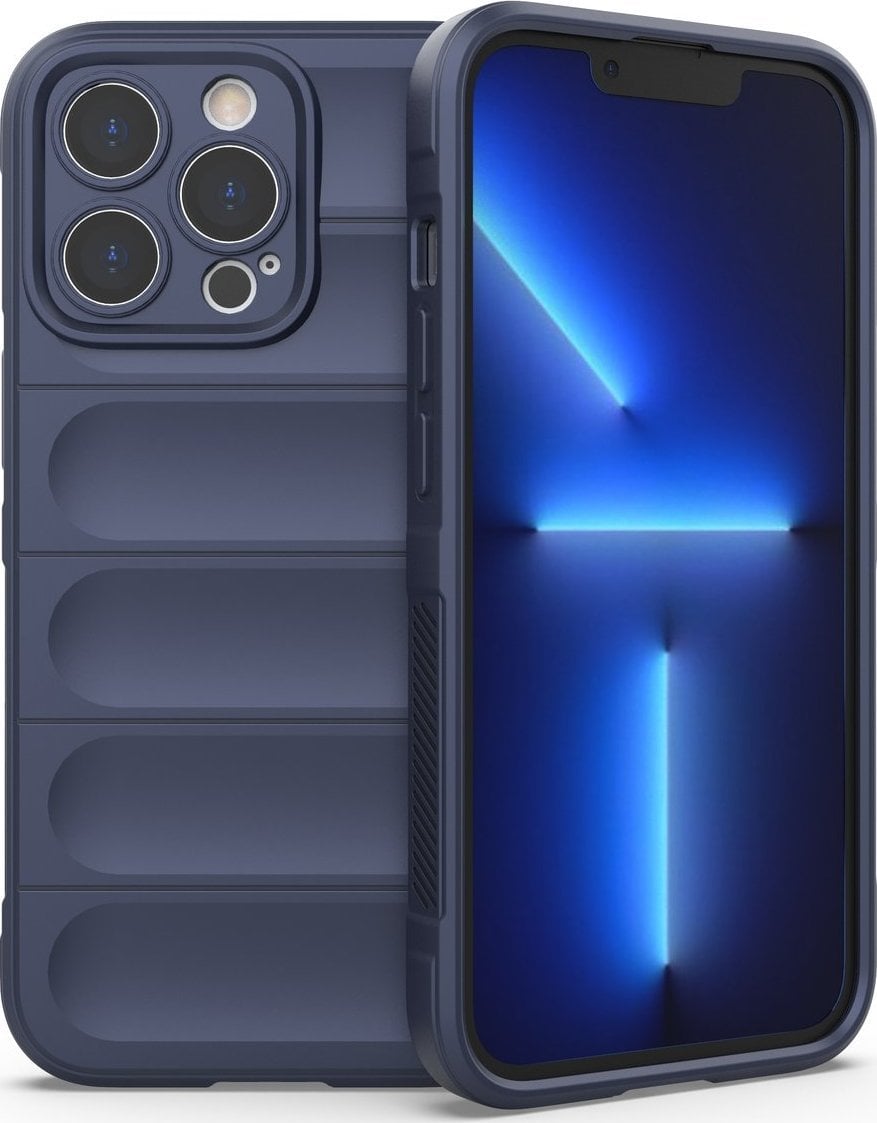 Hurtel Magic Shield Case etui do iPhone 13 Pro elastyczny pancerny pokrowiec ciemnoniebieski