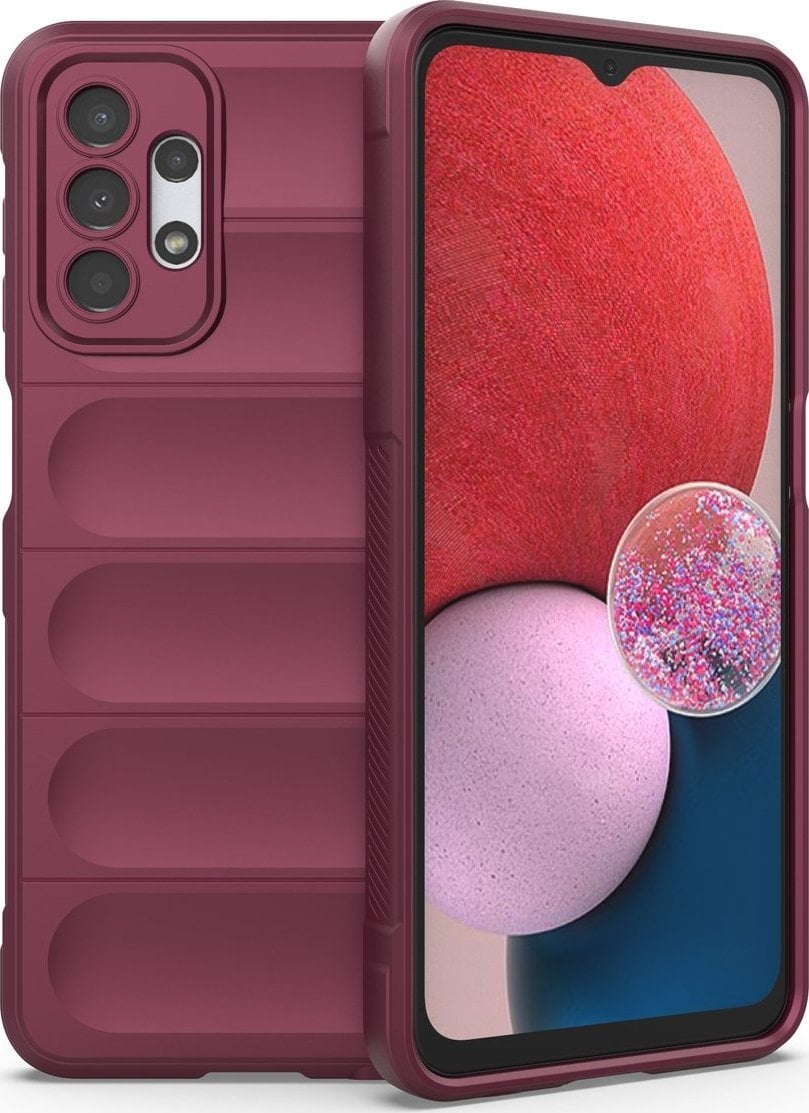 Hurtel Magic Shield Case etui do Samsung Galaxy A13 5G elastyczny pancerny pokrowiec burgundowy