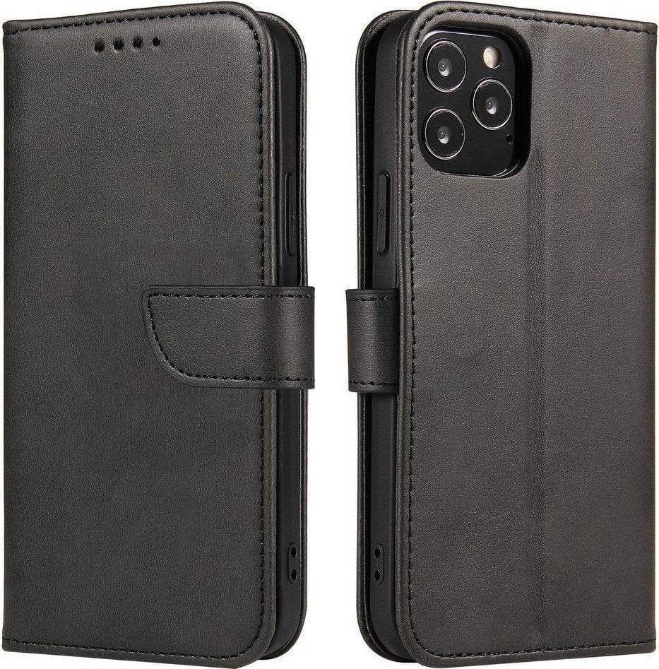 Hurtel Magnet Case elegancki futerał etui pokrowiec z klapką i funkcją podstawki Realme 9 Pro + (9 Pro Plus) czarny