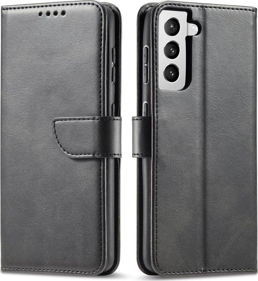 Hurtel Magnet Case elegancki futerał etui pokrowiec z klapką i funkcją podstawki Samsung Galaxy S22+ (S22 Plus) czarny
