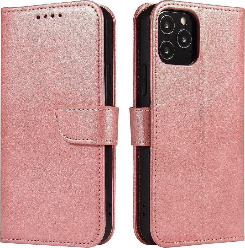 Hurtel Magnet Case elegancki futerał etui pokrowiec z klapką i funkcją podstawki Xiaomi Redmi Note 11 Pro+ 5G / 11 Pro 5G / 11 Pro różowy