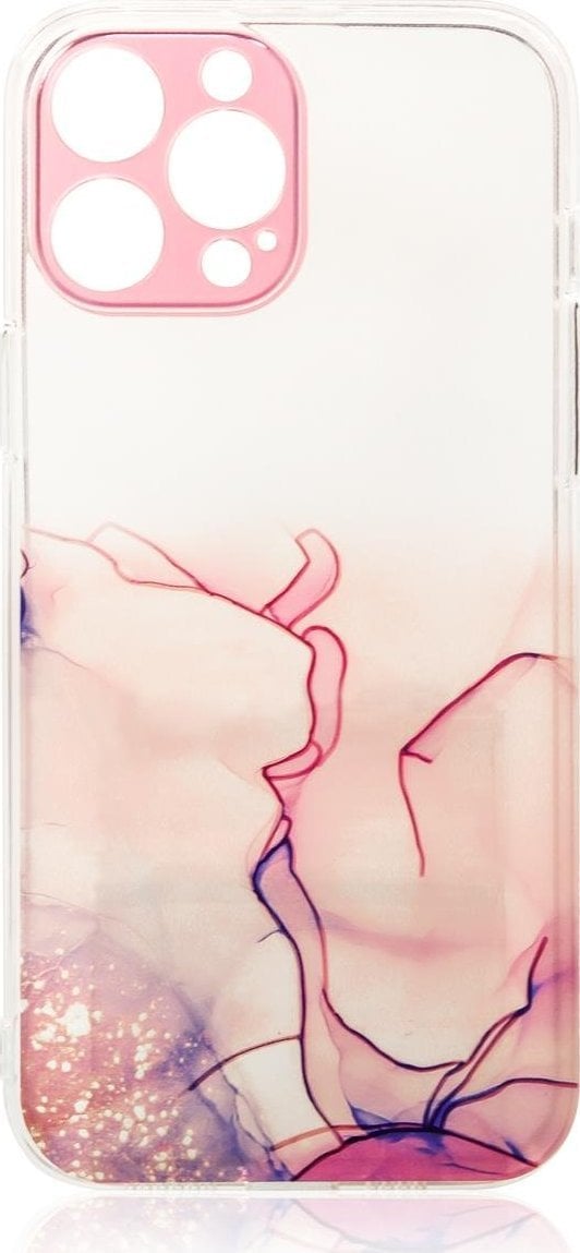 Hurtel Marble Case etui do iPhone 12 żelowy pokrowiec marmur różowy