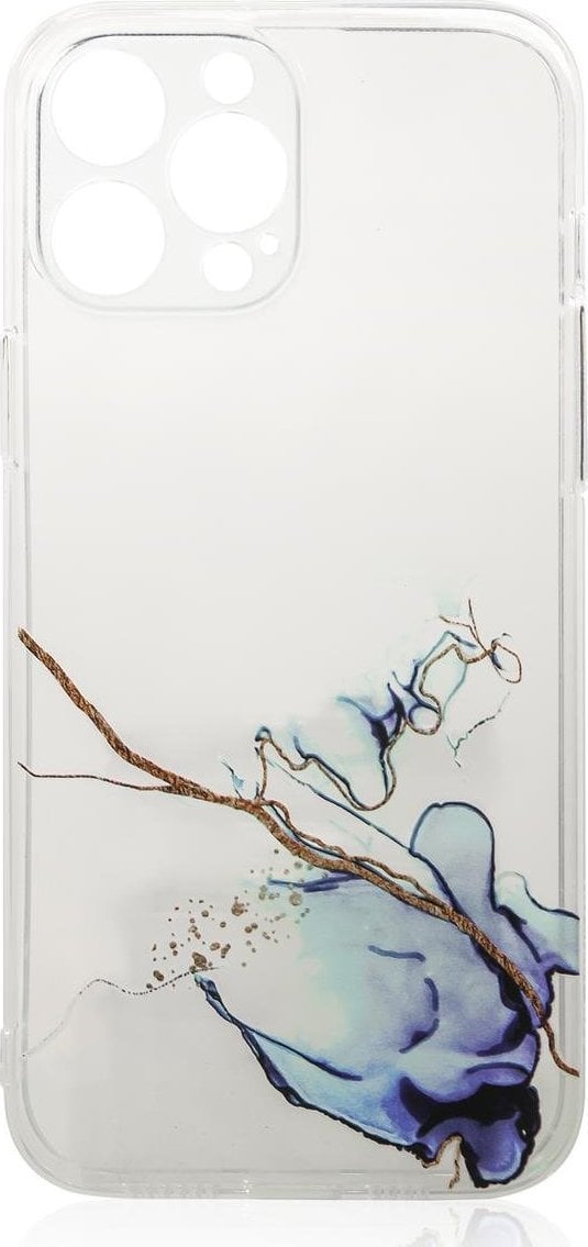 Hurtel Marble Case etui do iPhone 12 Pro Max żelowy pokrowiec marmur niebieski