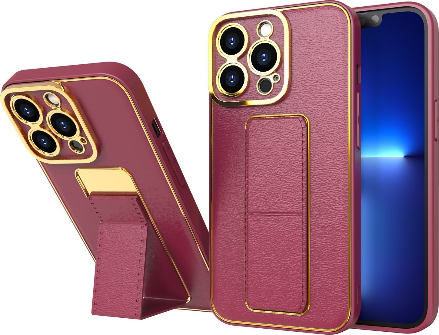 Hurtel New Kickstand Case etui do iPhone 12 Pro z podstawką czerwony