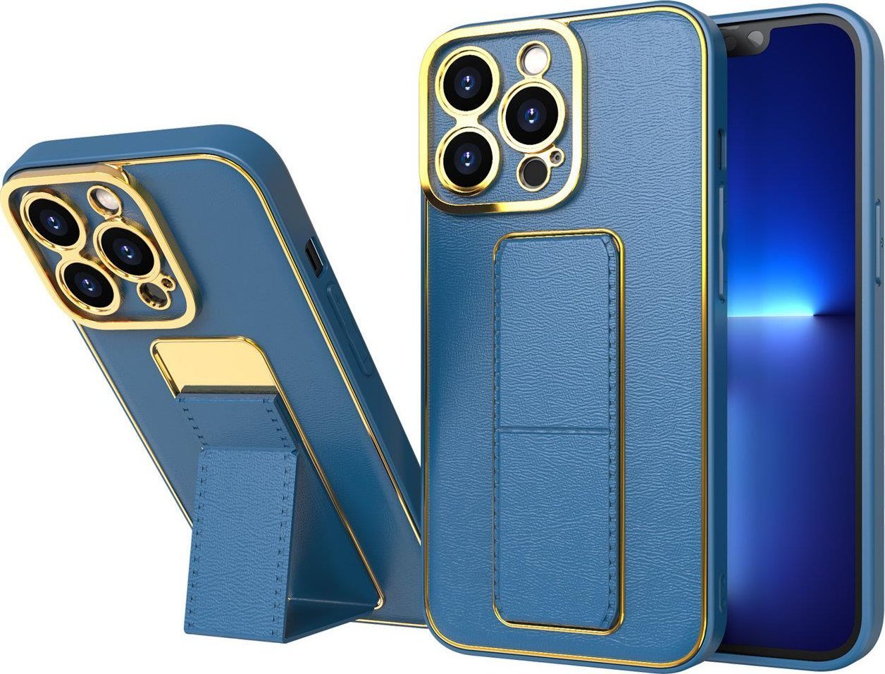 Hurtel New Kickstand Case etui do iPhone 13 Pro z podstawką niebieski