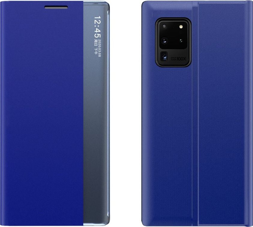 Hurtel New Sleep Case pokrowiec etui z klapką z funkcją podstawki Samsung Galaxy A02s niebieski
