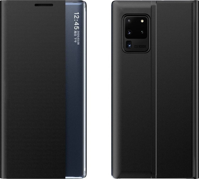 Hurtel New Sleep Case pokrowiec etui z klapką z funkcją podstawki Samsung Galaxy A72 czarny