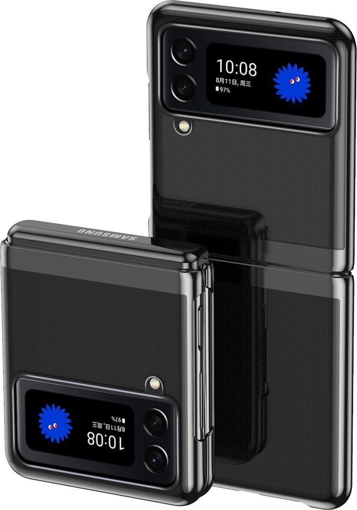 Hurtel Plating Case etui Samsung Galaxy Z Flip 4 pokrowiec z metaliczną ramką czarne