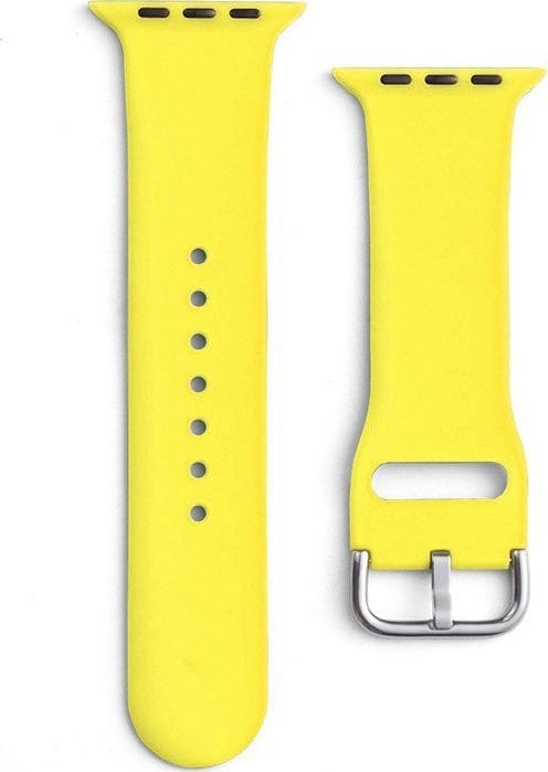 Hurtel Silicone Strap APS silikonowa opaska do Watch 8 / 7 / 6 / 5 / 4 / 3 / 2 / SE (41 / 40 / 38mm) pasek bransoleta do zegarka żółty