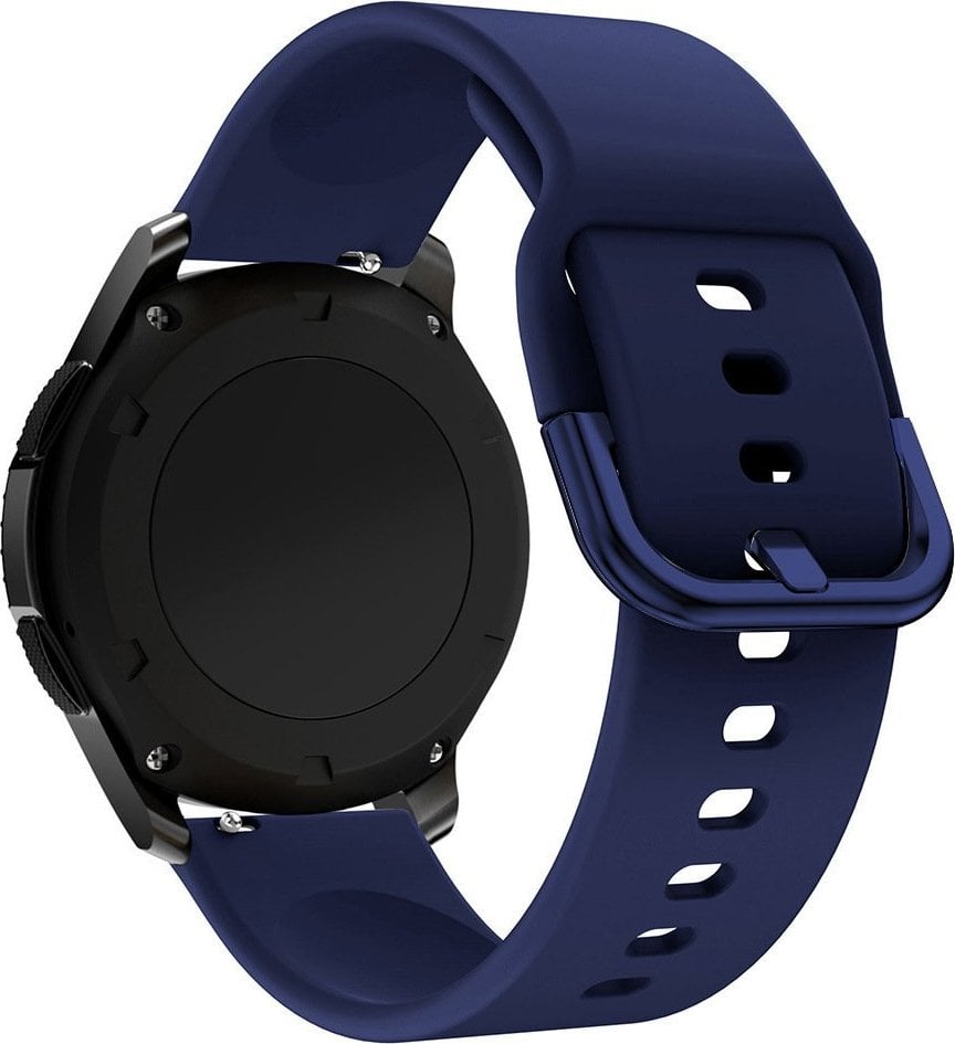 Accesorii ceasuri - Hurtel Silicone Strap TYS opaska do smartwatcha zegarka uniwersalna 20mm ciemnoniebieski