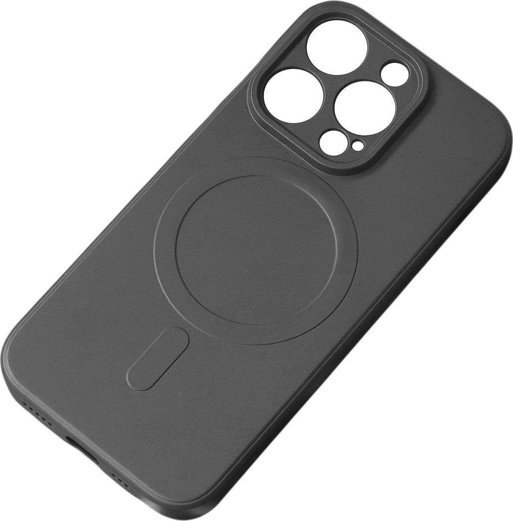 Hurtel Silikonowe magnetyczne etui iPhone 13 Pro Max Silicone Case Magsafe - czarne