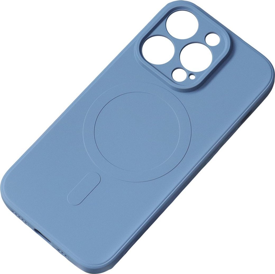 Hurtel Silikonowe magnetyczne etui iPhone 13 Silicone Case Magsafe - ciemnoniebieskie