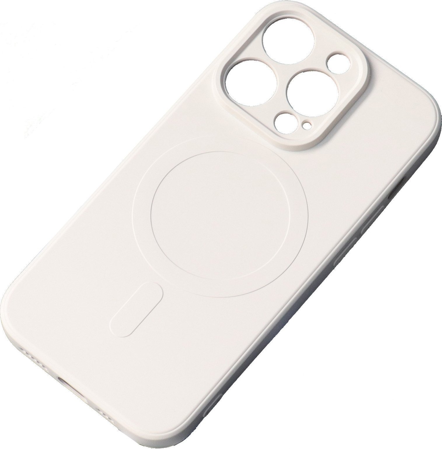Hurtel Silikonowe magnetyczne etui iPhone 14 Plus Silicone Case Magsafe - beżowe