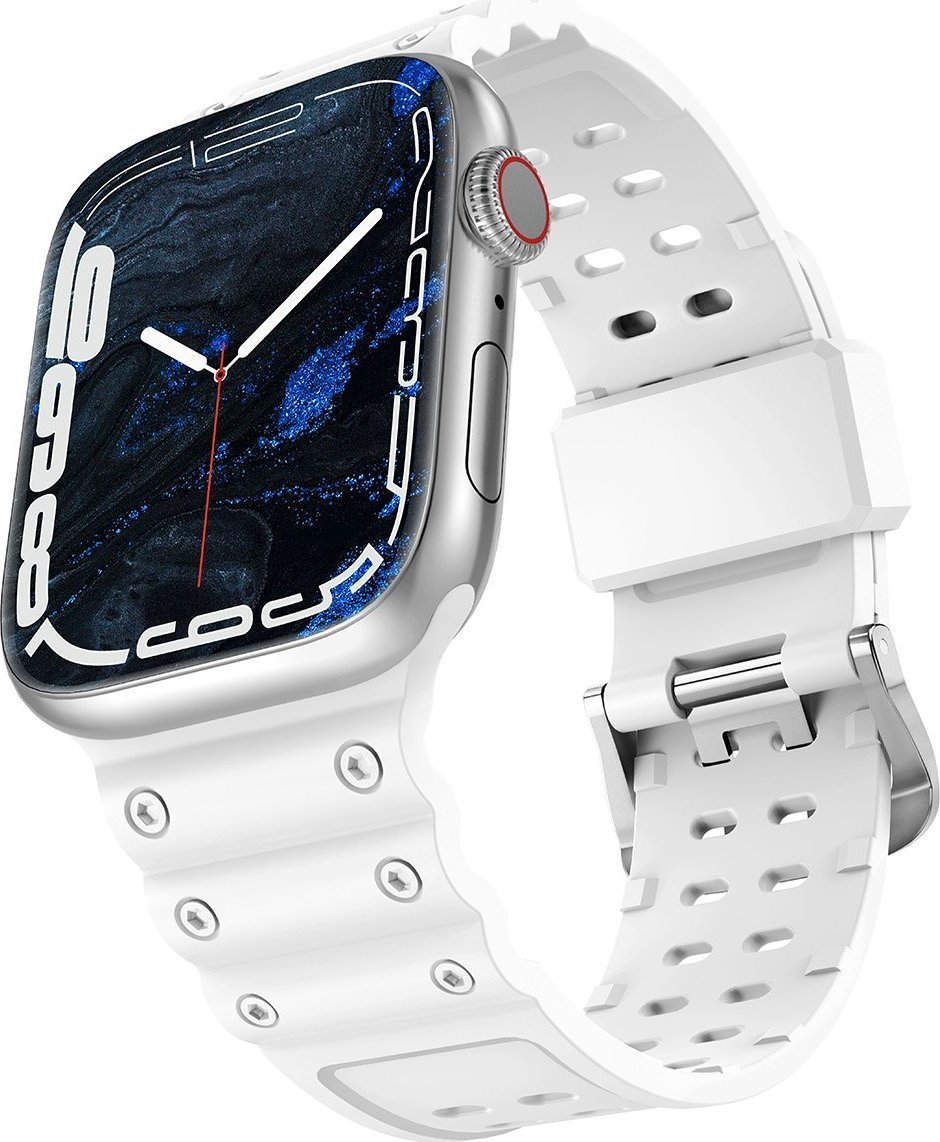 Hurtel Strap Triple Protection pasek Apple Watch Ultra, SE, 8, 7, 6, 5, 4, 3, 2, 1 (49, 45, 44, 42 mm) opaska bransoleta biały