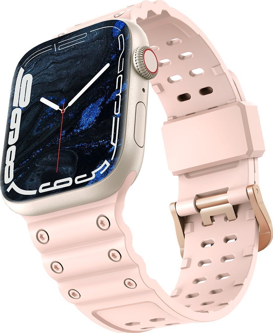 Hurtel Strap Triple Protection pasek Apple Watch Ultra, SE, 8, 7, 6, 5, 4, 3, 2, 1 (49, 45, 44, 42 mm) opaska bransoleta różowy