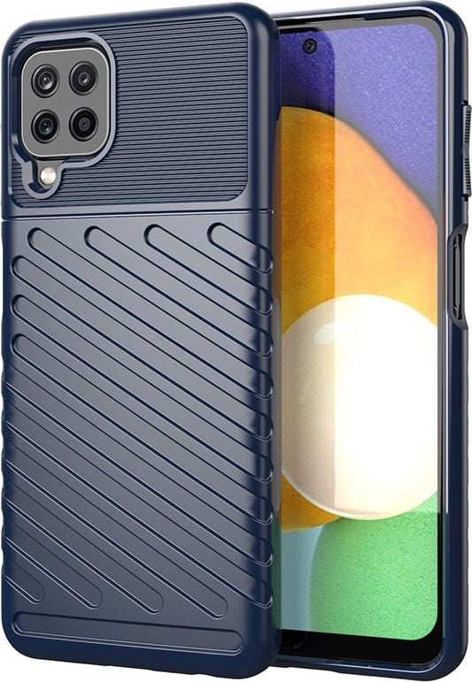 Hurtel Thunder Case elastyczne pancerne etui pokrowiec Samsung Galaxy A22 4G niebieski