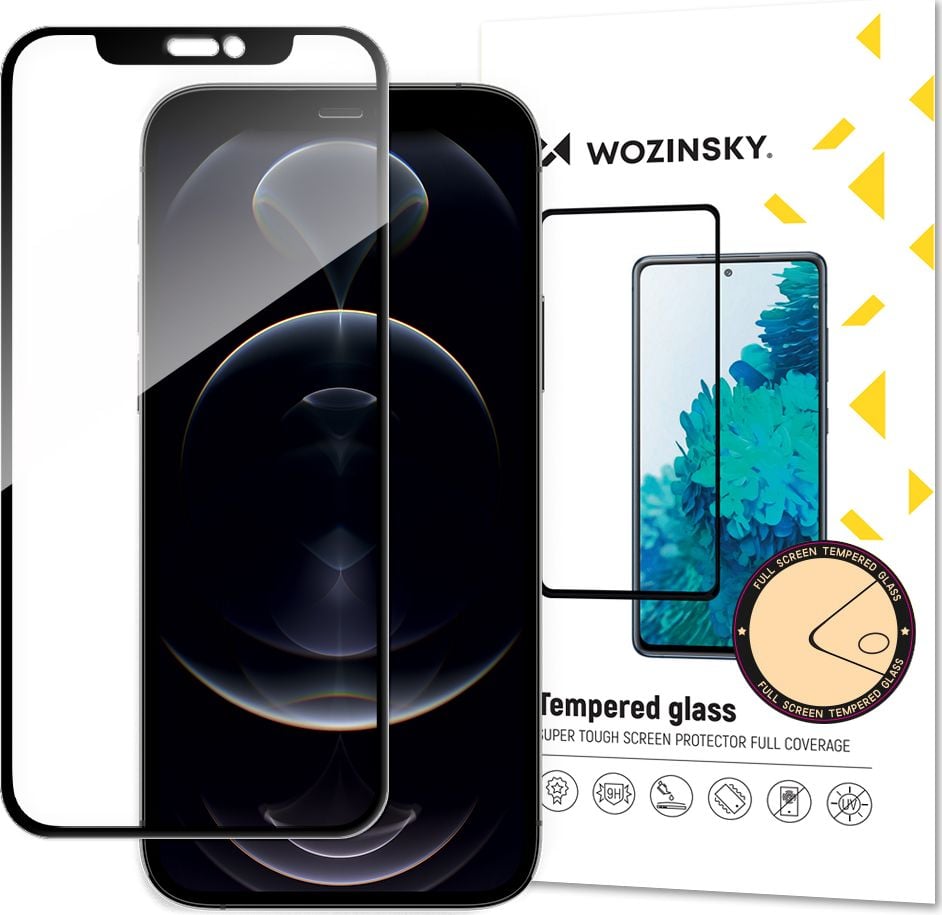 Hurtel Wozinsky super wytrzymałe szkło hartowane Full Glue na cały ekran z ramką Case Friendly iPhone 13 Pro Max czarny