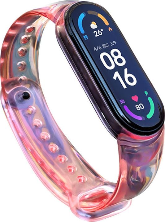 Hurtel Zamienna silikonowa opaska pasek bransoleta bransoletka do Xiaomi Mi Band 6 / 5 czerwony