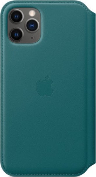 Husă Apple Apple MY1Q2ZM/A iPhone 11 Pro Max cu pene de păun/carte din piele albastră