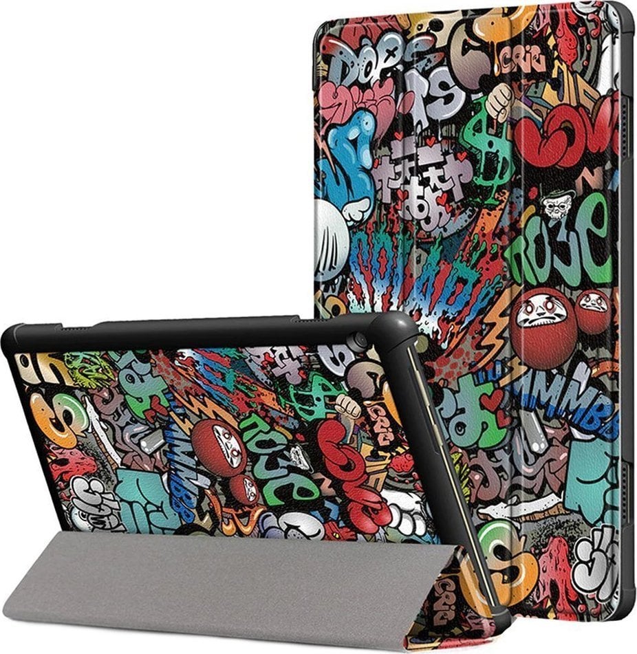 Husă pentru tabletă Carcasă Strado Smart Graphic pentru Lenovo Tab M10 HD 2nd Gen 10.1 (Graffiti) Universal