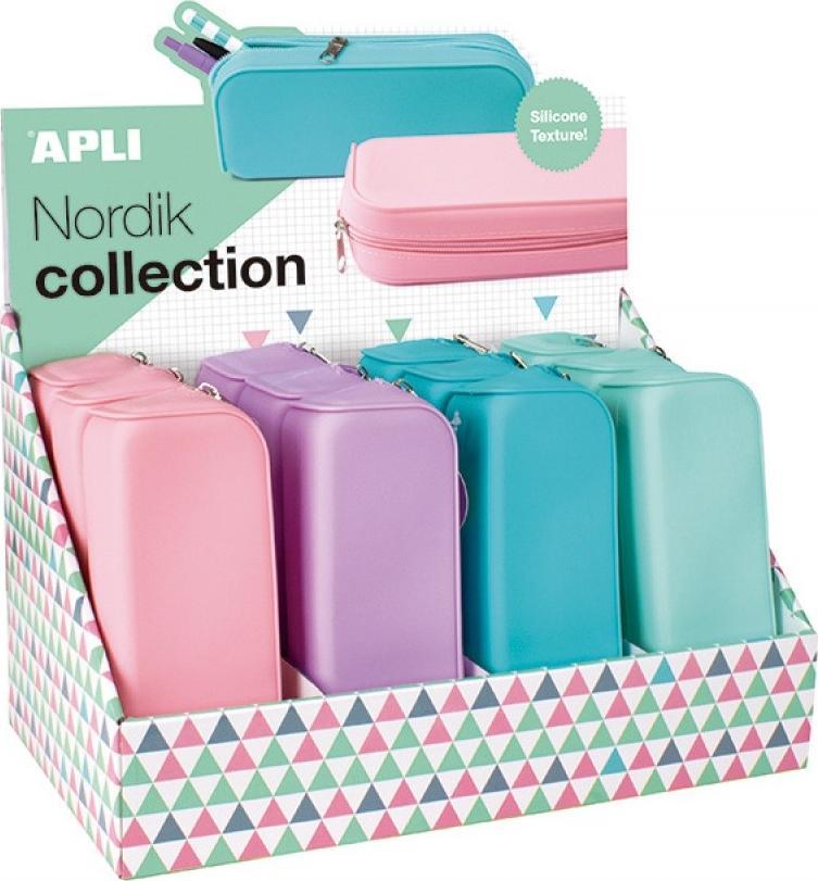 Husa Apli Husa APLI Nordik, Soft Touch, 185x75x55 mm, silicon, mix de culori pastelate
