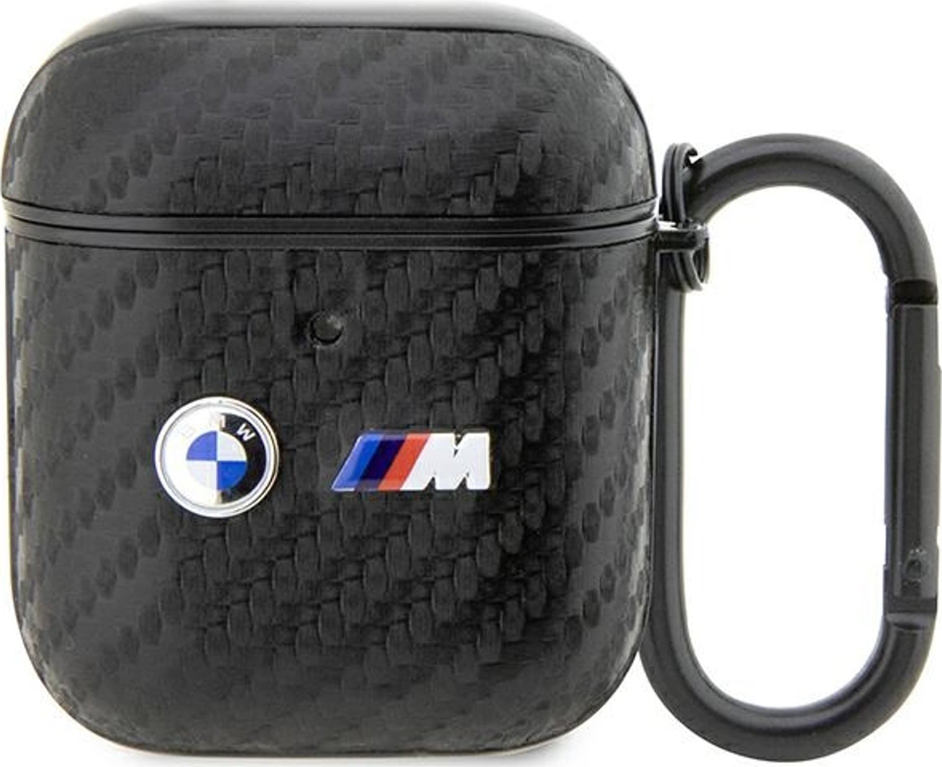 Husa BMW BMW BMA2WMPUCA2 AirPods 1/2 negru/negru Carbon Double Metal Logo