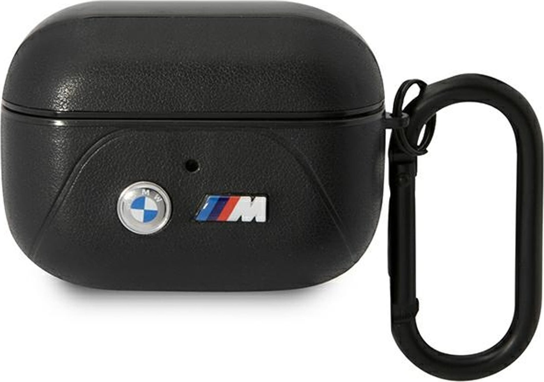 Husa BMW BMW BMAP22PVTK AirPods Pro negru/negru Linie curbata din piele